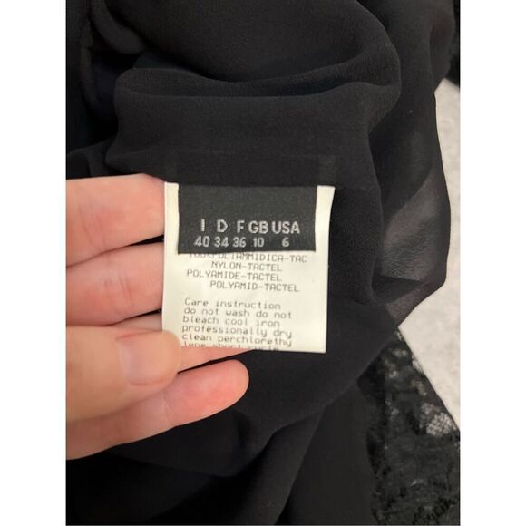 Valentino Night 100% Silk Lace Dress 6 Cocktail Date Night LBD - Picture 16 of 16